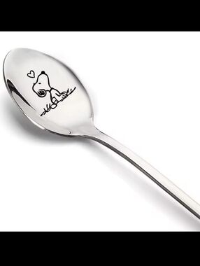Set 2 Snoopy Stainless Steel Tea Ice Cream Table Dessert Spoon